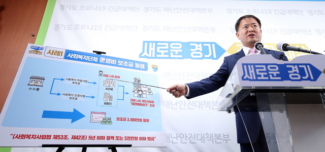 NSP통신-24일 경기도청에서 기자회견이 열린 가운데 김영수 도 공정특별사법경찰단장이 브리핑을 하고 있다. (경기도)