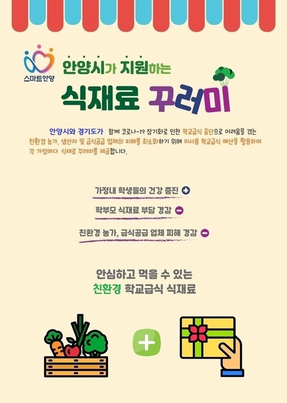 NSP통신-친환경 농산물꾸러미 지원 홍보물. (안양시)