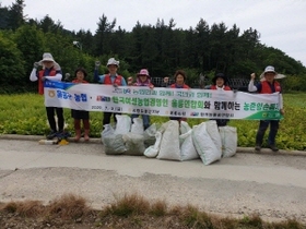 [NSP PHOTO]울릉군 농협, 농가 자원봉사 나서