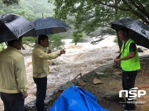 [NSP PHOTO]전춘성 진안군수, 업무보고 취소 긴급 현장 점검