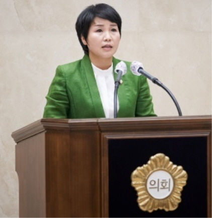 -5분 자유발언하는 안희경 의원. (용인시의회)