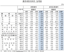 [NSP PHOTO]6월 생산자물가 상승전환…농림수산물 전월비 1.6%↓