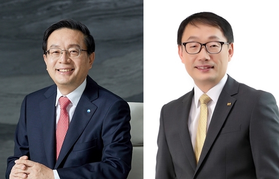 NSP통신-(왼쪽부터) 손태승 우리금융그룹 회장, KT 구현모 대표 (우리금융그룹 제공)