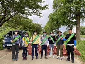 [NSP PHOTO]보성군 득량면 환경기동대, 덕산저수지 환경정화 활동