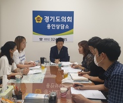 [NSP PHOTO]지석환 도의원, 용인 보평지구 공사 인한 성산초 피해대책 논의