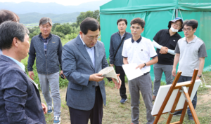 [NSP PHOTO]주낙영 경주시장, 경주 이거사지 발굴조사 현장 점검