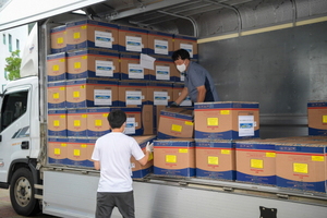 [NSP PHOTO]노블바이오 순천 코로나19 대응 의료물품 지원