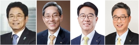 NSP통신-(왼쪽부터) 김병호, 윤종규, 이동철, 허인 KB금융 회장 후보 (KB금융지주 제공)