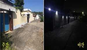 [NSP PHOTO]고흥군 도양읍, 일원 골목길 반딧불 솔라 안심등 설치