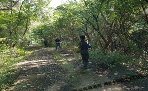 [NSP PHOTO]영암군 서호면, 추석맞이 은적산 임도변 풀베기 추진