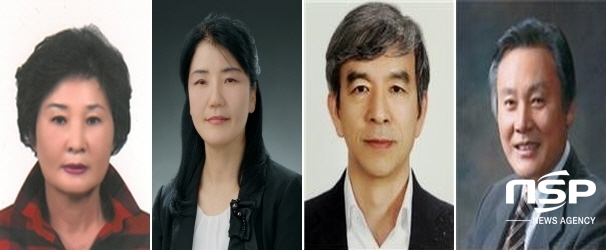 NSP통신-2020년도 경산시민상 수상자. (왼쪽부터) 사회복지 부문 김경화 씨, 문화체육 부문 김혜경 씨, 특별상 부문 최병영 씨, 천종윤 씨 (경산시)