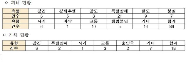 NSP통신-2019년 워킹홀리데이 사건사고 가해·피해 현황. (안민석의원실)