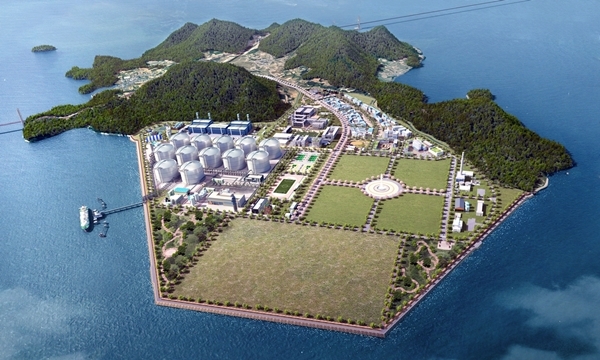 NSP통신-동북아 LNG Hub 터미널 전체 전경 조감도(이미지=한양)