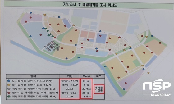 NSP통신-LH 국정감사 답변 자료, 폐기물 미 검출로 표기됐지만 최근 폐기물 존재가 확인돼 LH의 은폐 의도를 잘 드러내 주는 결정적 증거가 됨 (강은태 기자)