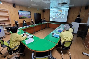 [NSP PHOTO]순천교육지원청, 코로나19 관련 안전 수능 당부 고등학교장 영상 회의 실시