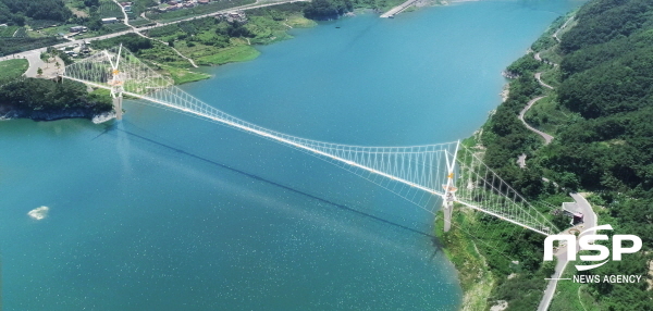 NSP통신-오는 2022년 연말 완공 예정인 보현산댐 인도교 조감도 (영천시)