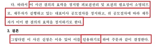 NSP통신-서울서부지방법원이 12월 3일 판결한 2020카합50768 공보절차중지가처분 판결문 (강은태 기자)