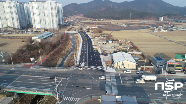 NSP통신-경주시 현곡 하구리 도시계획도로 확장 모습. (경주시)