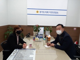 [NSP PHOTO]김인영 경기도의원, 농수산진흥원 주요 업무 논의