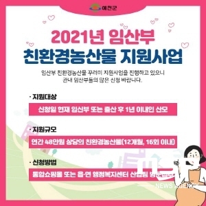 NSP통신-예천군이 지난해에 이어 올해도 경상북도 임산부 친환경농산물 꾸러미 지원사업에 선정돼 임산부들을 대상으로 친환경농산물 꾸러미를 지원한다 (예천군)