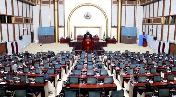 NSP통신-25일 경기도의회 본회의장 모습. (경기도의회)