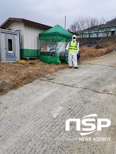 [NSP PHOTO]진안군, 원종계 농장에 AI 방역초소 운영