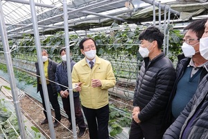 [NSP PHOTO]송귀근 고흥군수, 농업현장 체크에 분주한 발걸음