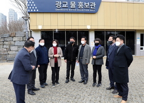 [NSP PHOTO]수원시의회 도시환경위, 광교물순환센터 현장 점검