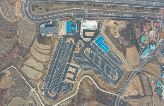 NSP통신-▲아산시가 화물공영차고지를 정식 운영하고 있다. (아산시)