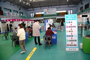 [NSP PHOTO]성주군, 코로나19 예방접종센터 운영 모의훈련 실시