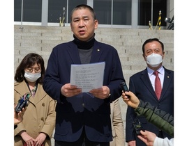 [NSP PHOTO]국회 천막농성 최승재, 민주당 초선의원들의 소상공인 손실보상 소급적용 법제화 촉구 환영