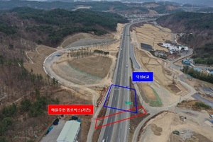 [NSP PHOTO]포항융합지구 덕성IC 공사지연 논란포항시 민원 강건너 불구경