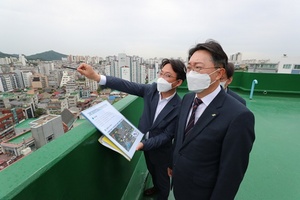 [NSP PHOTO]김현준 LH사장, 저층주거지 요건 최초 확보 은평구 증산4구역 현장방문