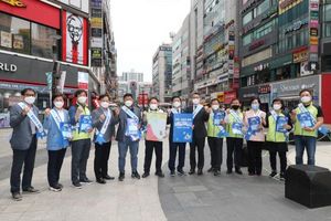 [NSP PHOTO]한대희 군포시장, 배달특급 홍보 거리 캠페인 전개