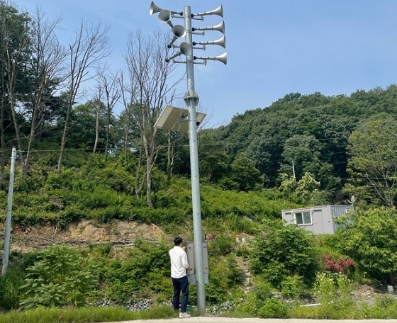 NSP통신-▲예산군이 재난 예·경보 시설 점검을 실시했다. (예산군)