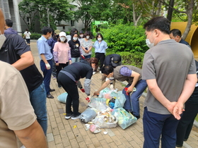 [NSP PHOTO]수원시, 공동주택단지 생활폐기물 샘플링 검사 실시