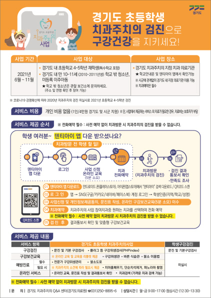 NSP통신-2021년 치과주치의 사업 안내문. (화성시)