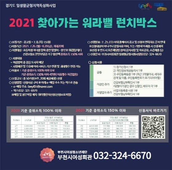 NSP통신-2021 찾아가는 워라밸런치박스 홍보문. (부천시)