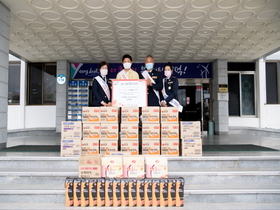 [NSP PHOTO]영덕군 의용소방대 연합회, 이웃돕기 후원물품 기부