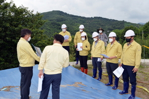 [NSP PHOTO]광양시의회 산업건설위원회, 집중호우 피해 현장 확인