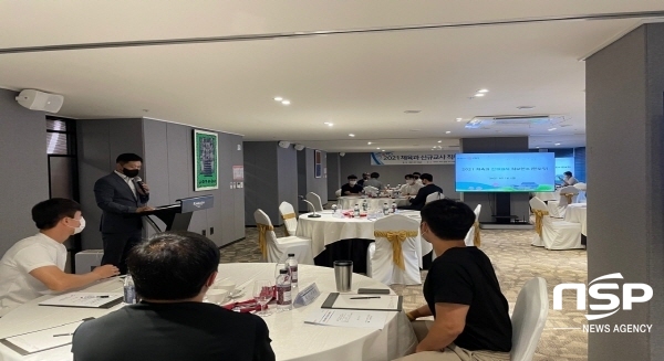 NSP통신-경상북도교육청은 16일 라마다 바이 윈덤 구미 호텔에서 체육과 신규교사 26명을 대상으로 직무연수를 했다. (경상북도교육청)