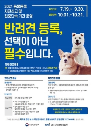 NSP통신-동물등록 자진신고 기간 포스터. (경기도)