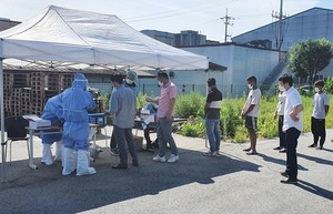 [NSP PHOTO]담양군, 외국인 근로자 코로나19 방문 검사 실시