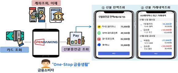 NSP통신-은행 앱에서의 선불충전금 정보 조회 사용예시 (금융위원회)