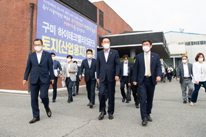 [NSP PHOTO]기획재정부 안도걸 2차관,   뉴딜정책 현장으로 구미스마트그린산업단지 방문