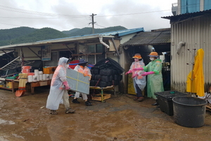 [NSP PHOTO]경상북도 의용소방대, 태풍 피해 복구에 구슬땀