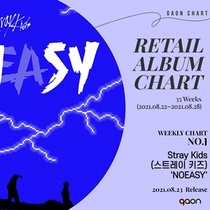 [NSP PHOTO]스트레이 키즈 NOEASY, 가온 주간 소매점 앨범차트 1위