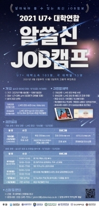 NSP통신-안양대 2021 U7+ 대학연합 알쓸신JOB캠프 포스터. (안양대학교)