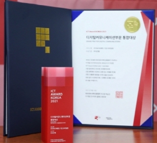 NSP통신-우리은행은 ICT 어워드 코리아(Award KOREA) 2021에서 커뮤니케이션 분야 통합대상인 과학기술정보통신부 장관상을 수상했다. (우리은행)