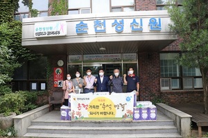 [NSP PHOTO]신민호 전남도의원, 추석 앞두고 사회복지시설 위문